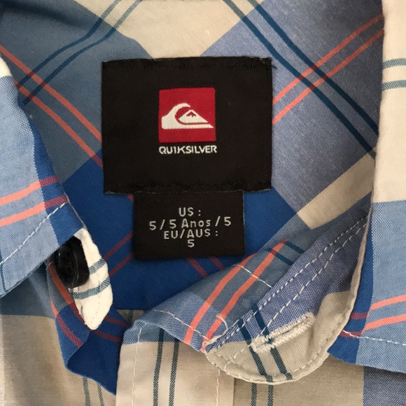 Quicksilver Button Down Shirt Size 5 - Picture 2 of 4